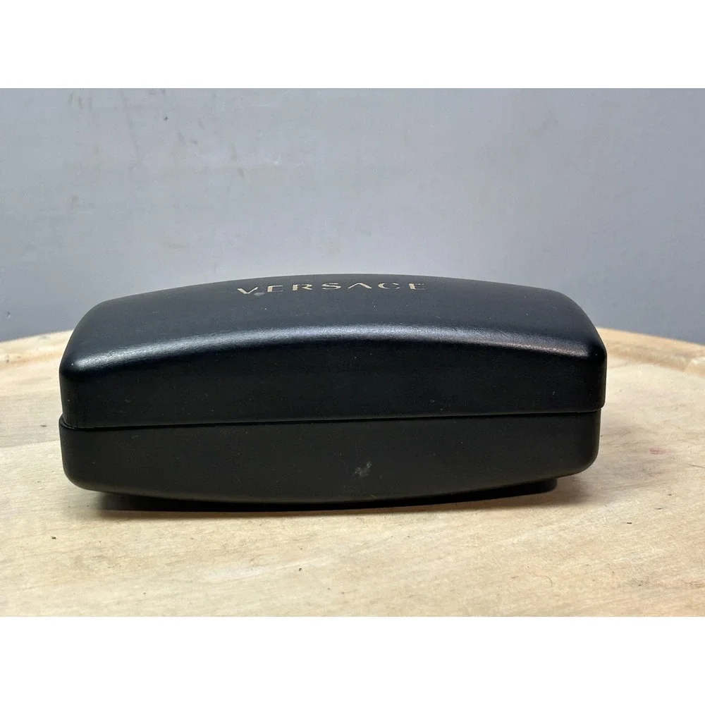 Versace Black Hard Eyeglasses Sunglasses Case‎ Logo Clamshell Holder Box